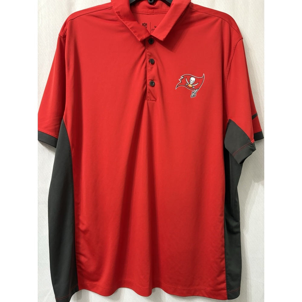 Nike NFL Licensed Dri-Fit Tampa Bay Bucs Collared Shirt Size XL